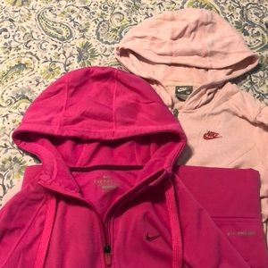 Nike zipper hoodie bundle, M, EUC